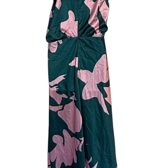 Petal & Pup Anabelle Halter Neck Midi Dress Green Pink - Picture 5 of 16